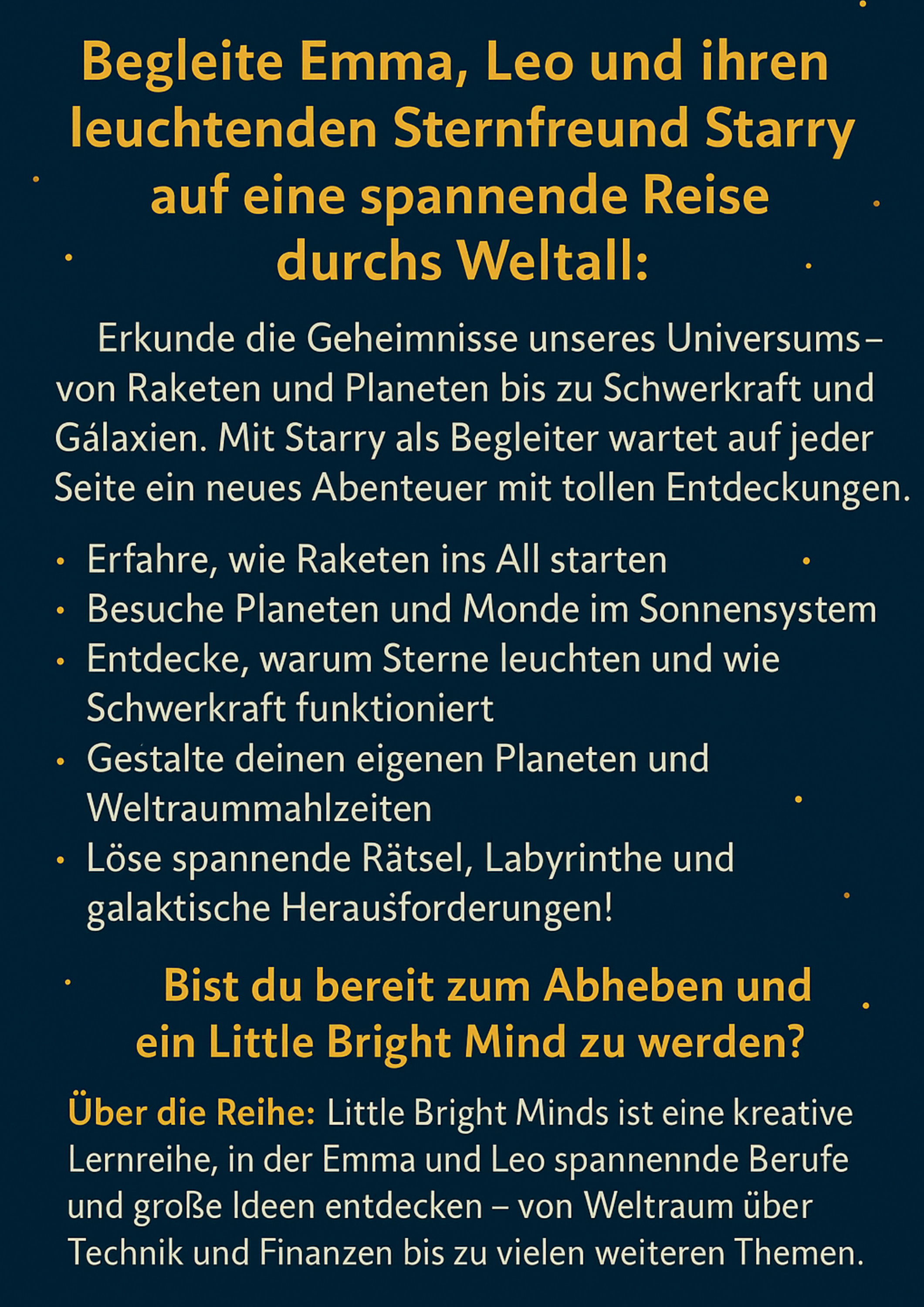 Emma und Leo Weltall entdecken: Ein aufregendes Abenteuer für junge Entdecker - Little Bright Minds